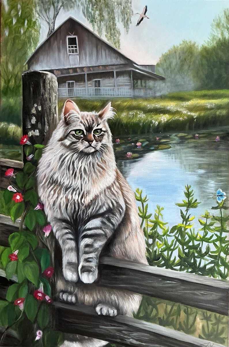 Country Cat. by Galina Veretenova, Image 1.