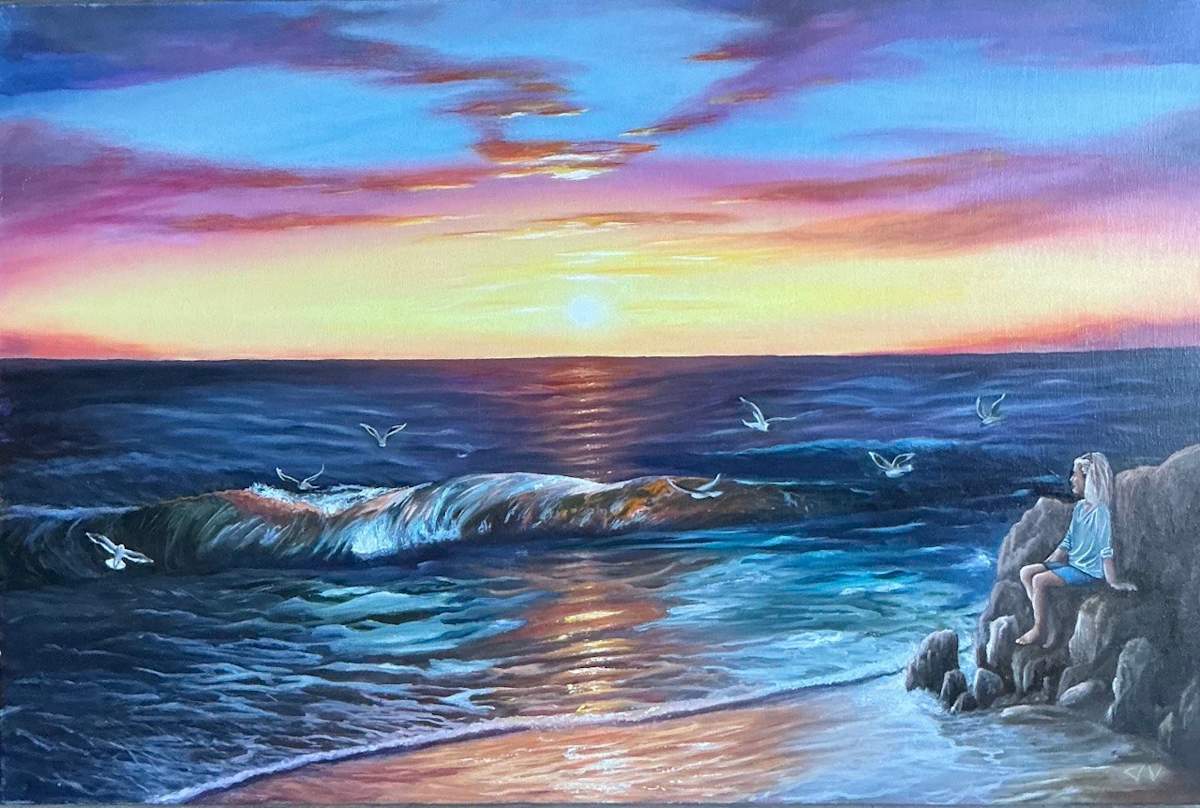 Girl. Charming Sunset. by Galina Veretenova, Image 1.