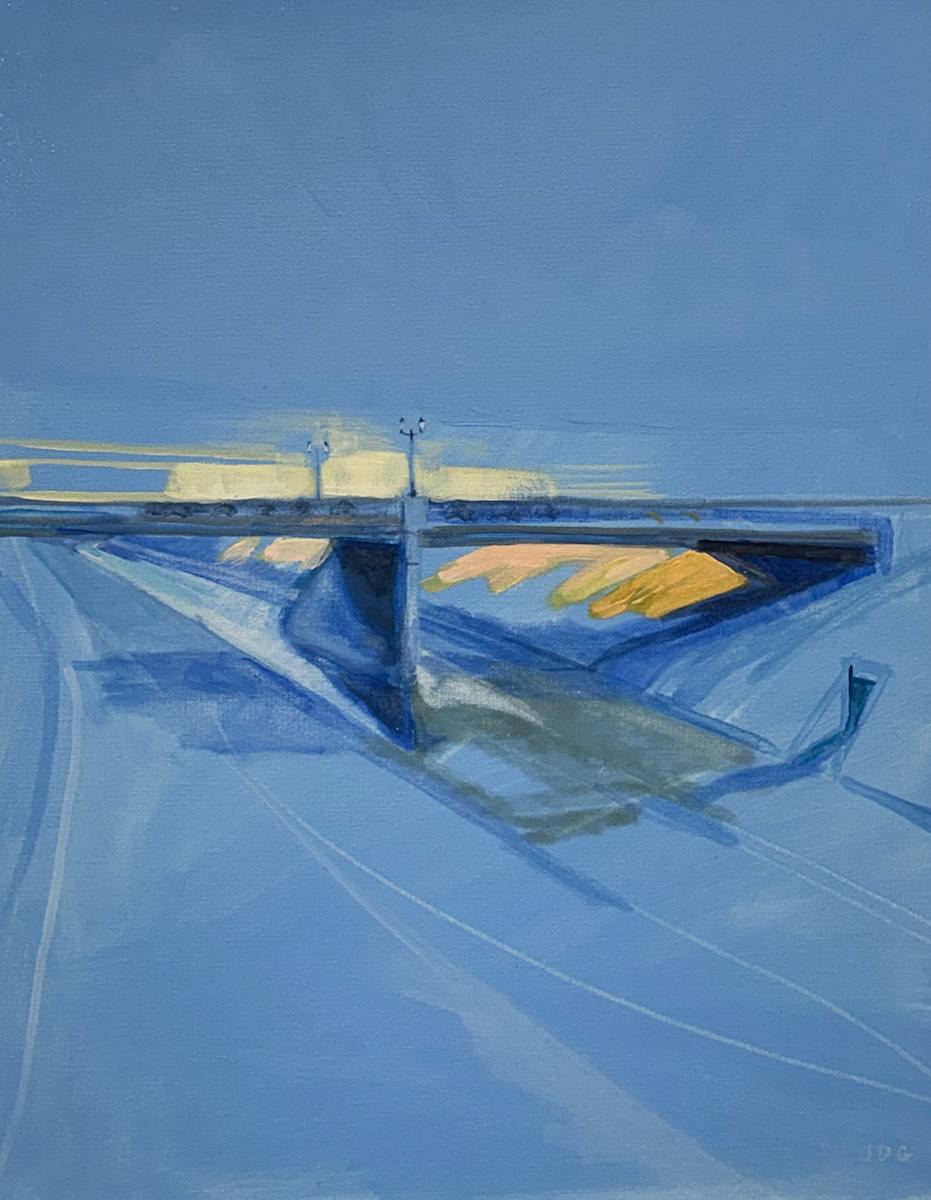 Blue Orange Light (Winnetka) by Jackie Goldberg, Image 1.