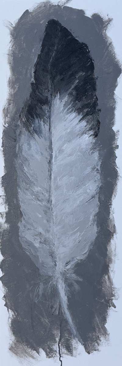 Mockingbird feather by Lorna Herf, Image 1.