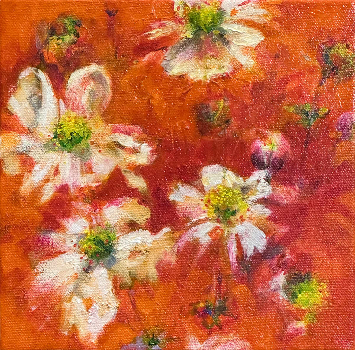 Windflowers Song in Orange by Ellen King 