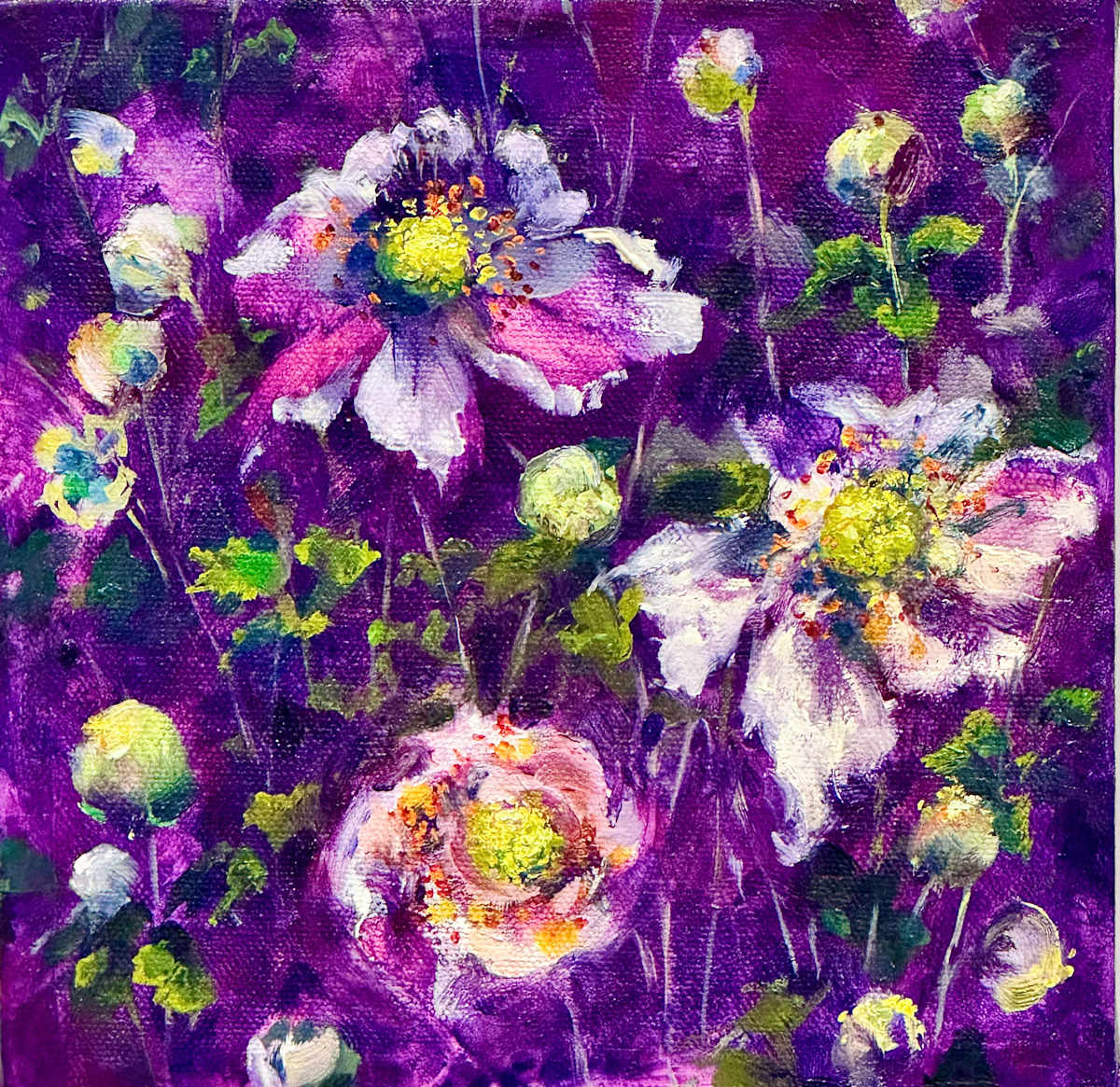 Windflowers Song in Violet by Ellen King 