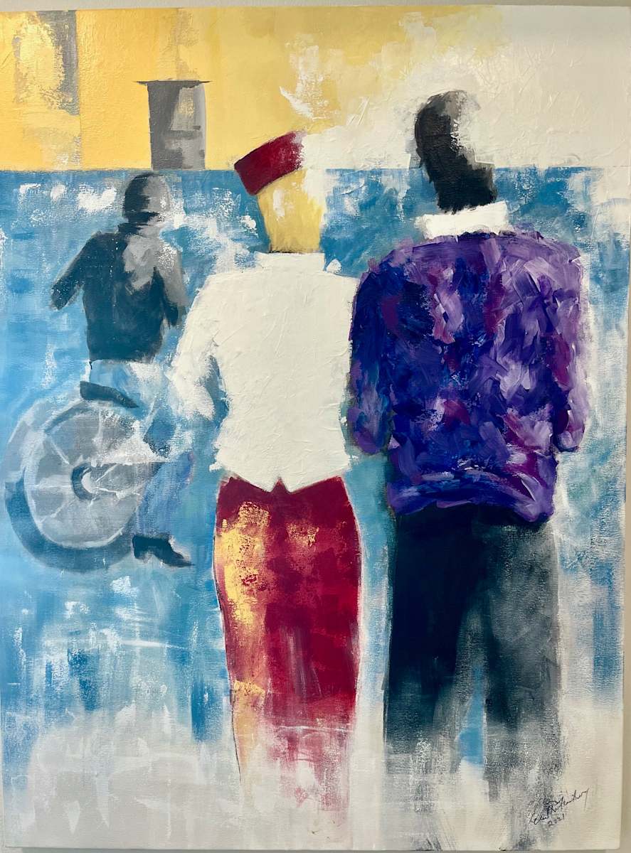 Outside the studio in Salt River by Emil Rutenberg 