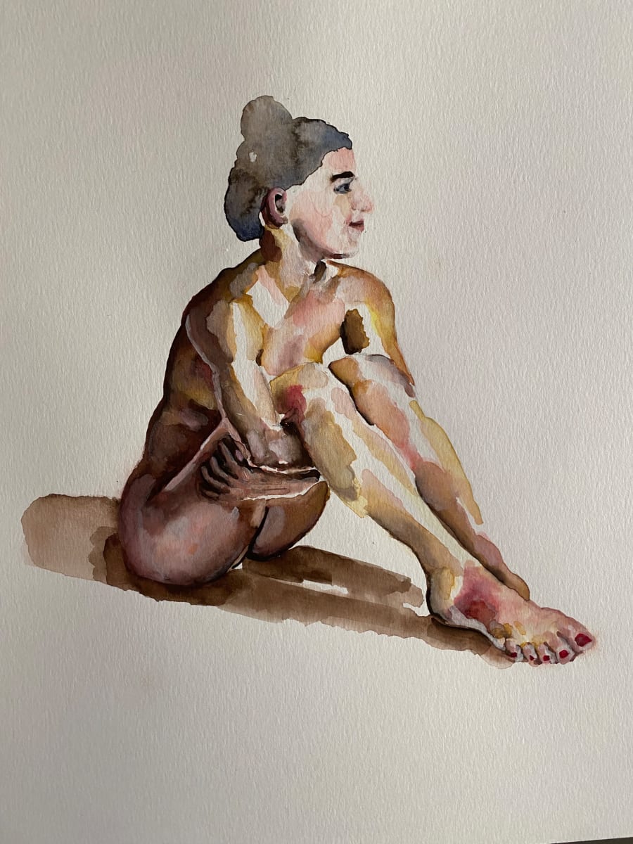 Woman hugging Legs by Kathryn Pitt, Image 1.