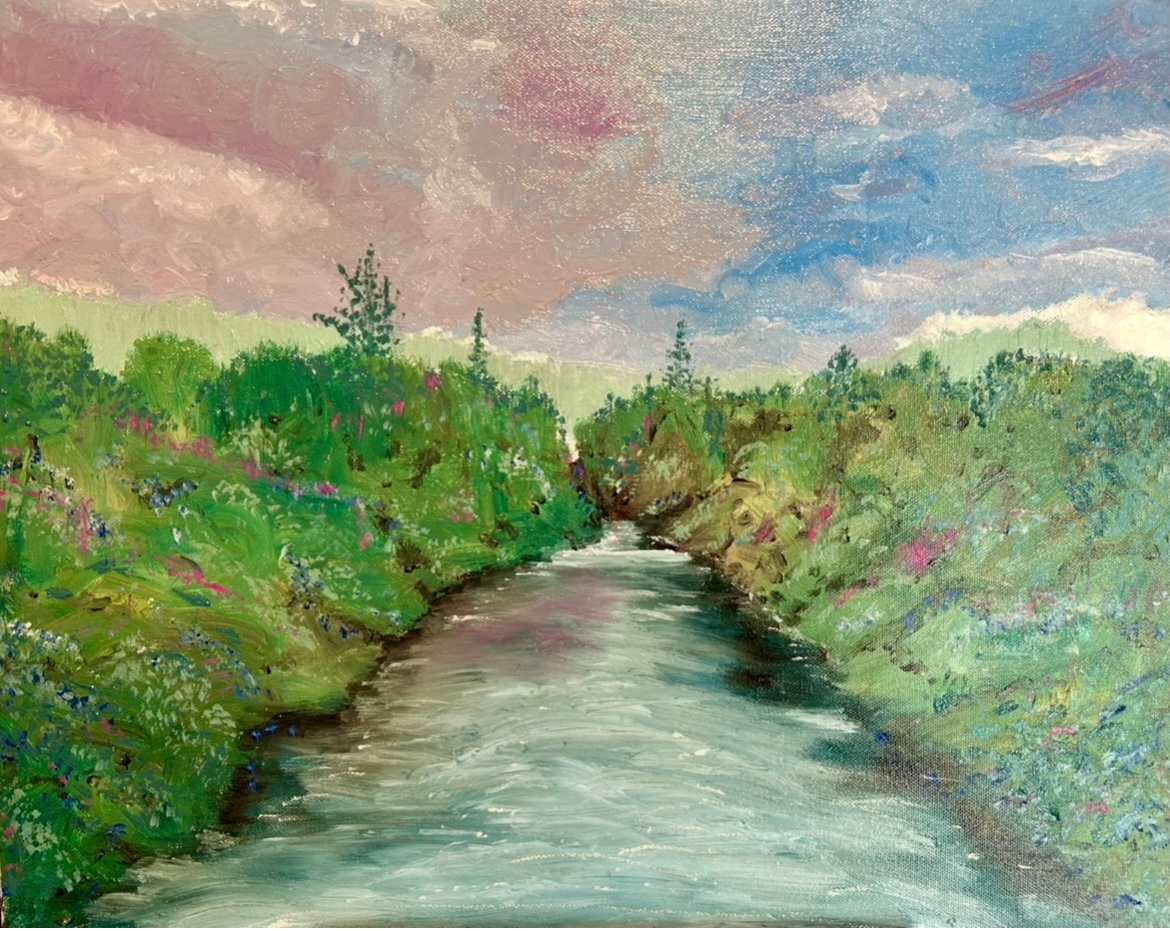 The White Salmon River, Husum, Washington by David Lang 