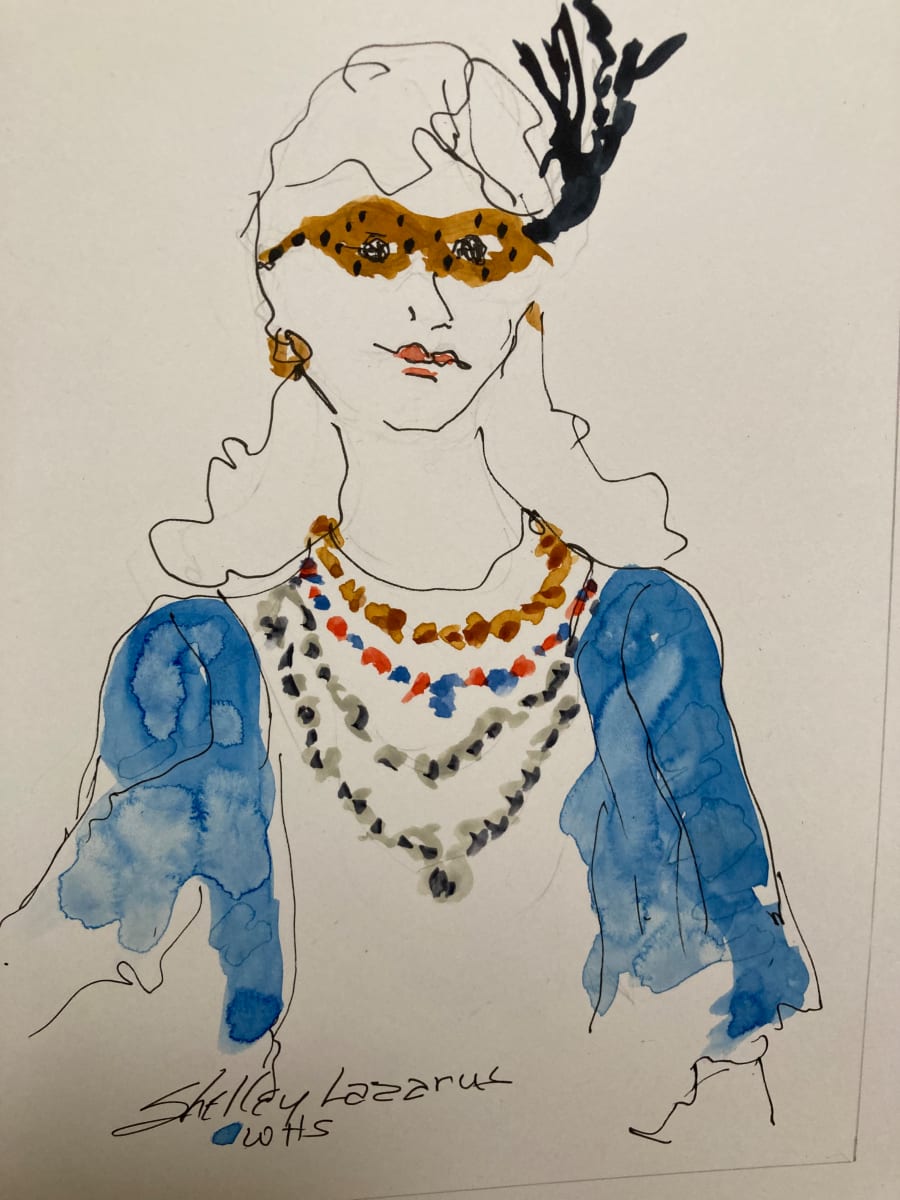 Gold Mask Lady by Shelley Lazarus, Image 1.
