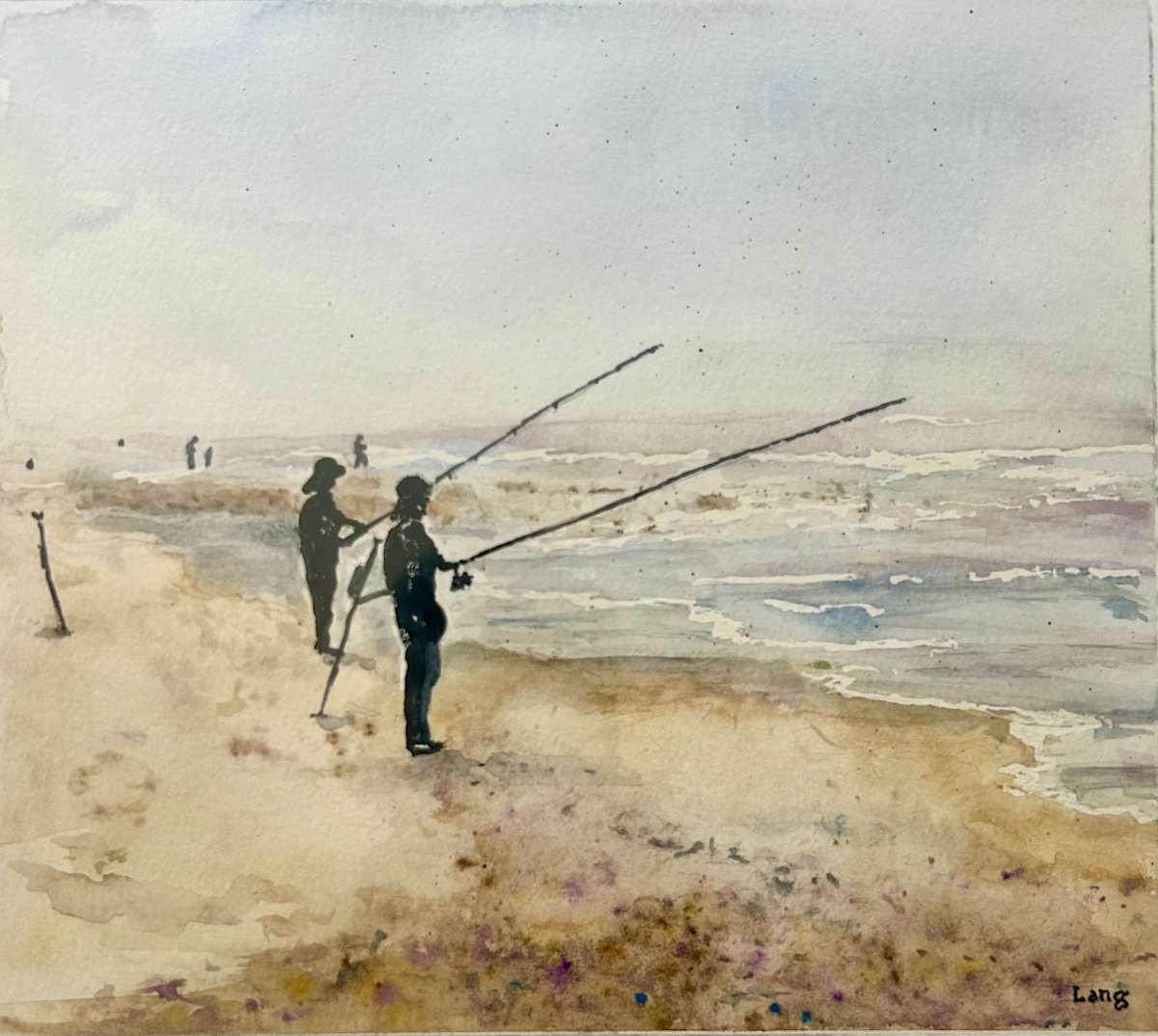 San Onofre Fishermen by David Lang, Image 1.