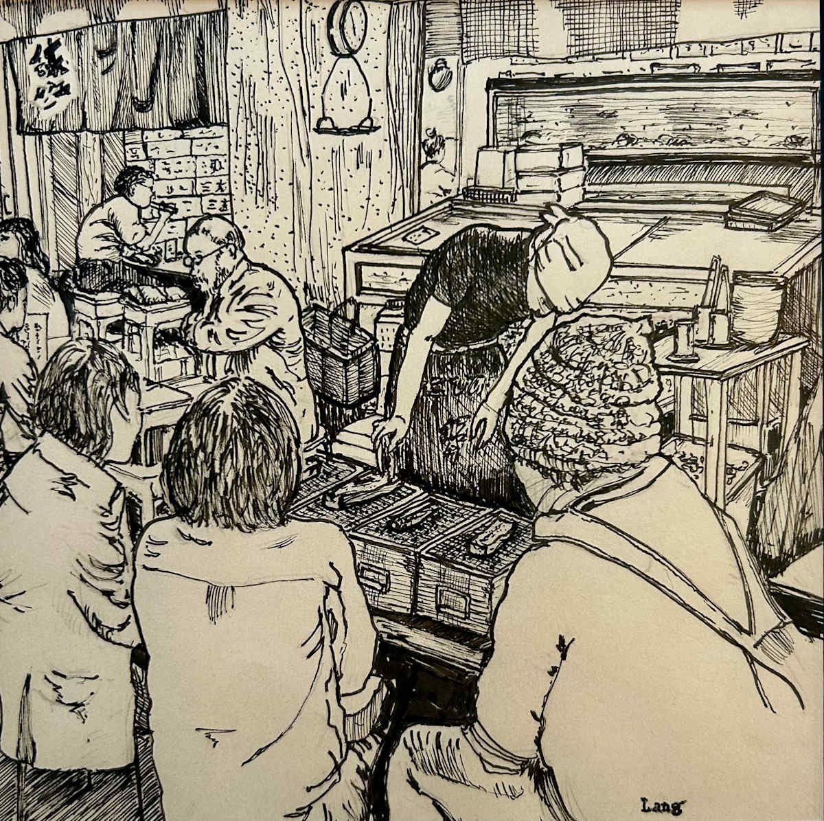 Outdoor Restaurant, Tokyo- For Small Works Show by David Lang 