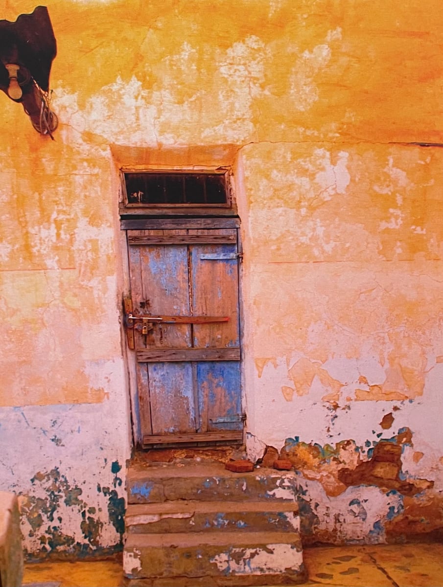 Faded Blue Door Yemen by Karen Safer 