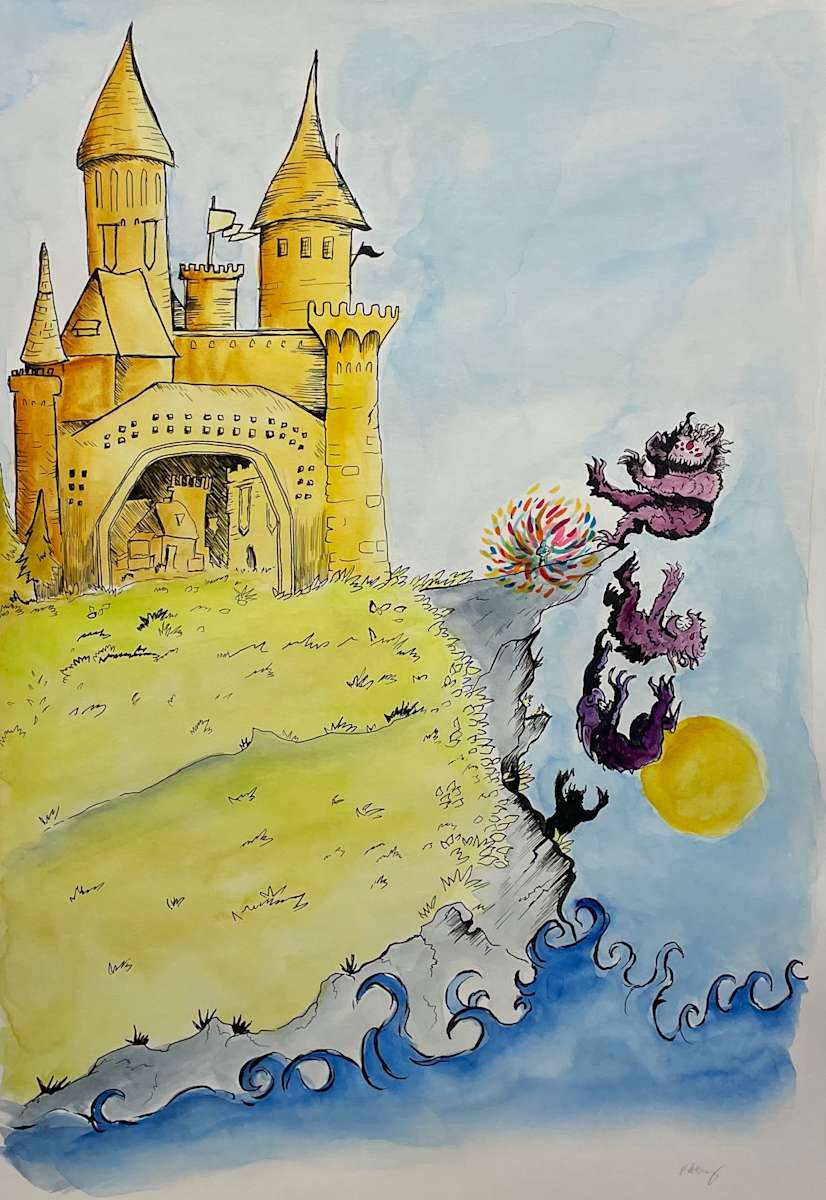 MUSIC FROM THE CLIFF (JAMES ATLANTIC & MONSTERS) by The Mark William Bade Artwork Collection, Matt McCartney 
