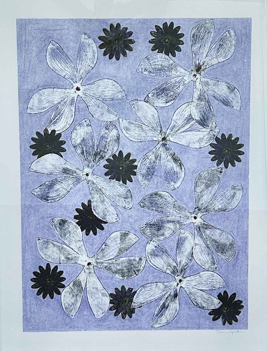 Light Purple with Dark Flowers by Susan Spector 