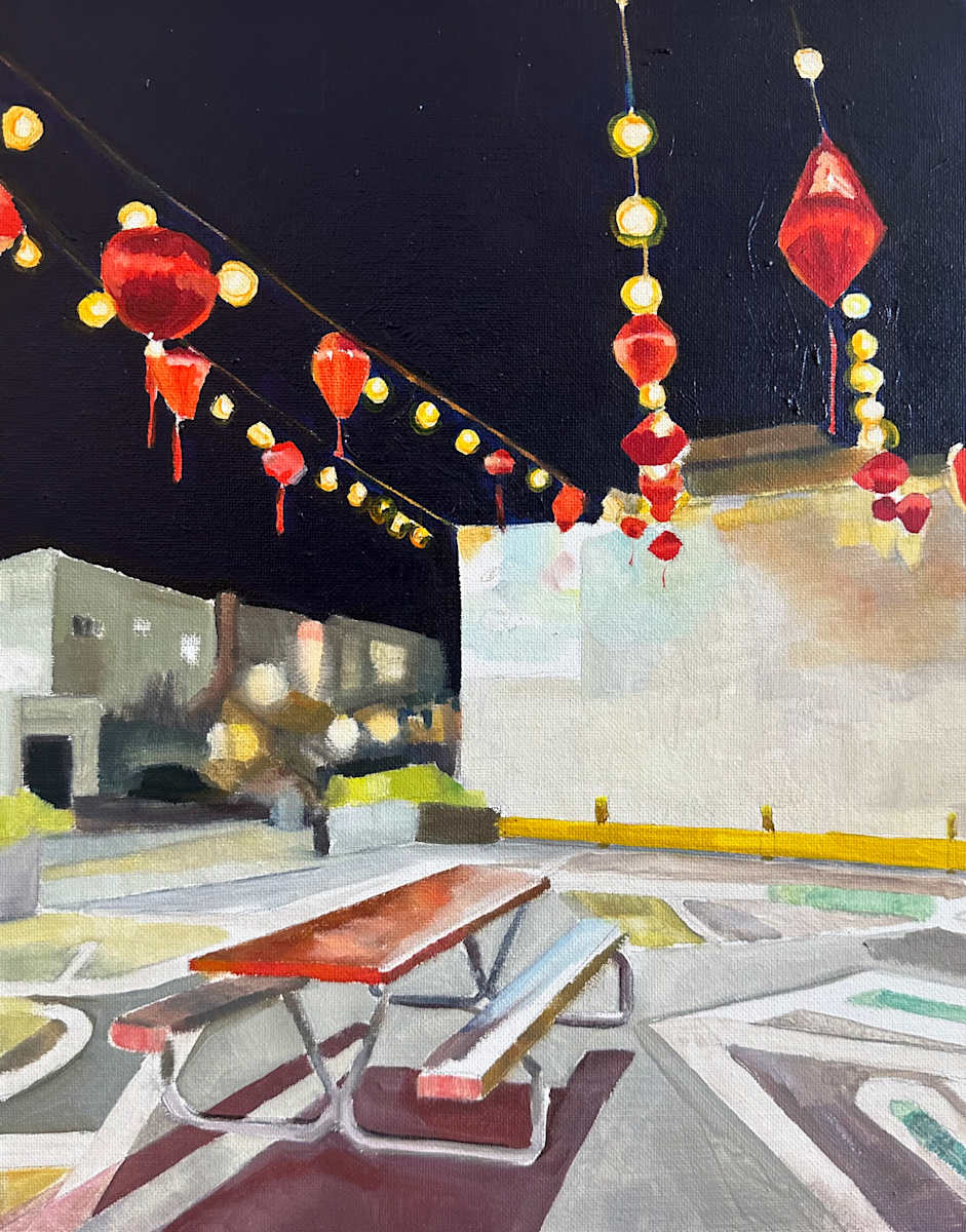 Picnic Table (Night Market) by Jackie Goldberg 
