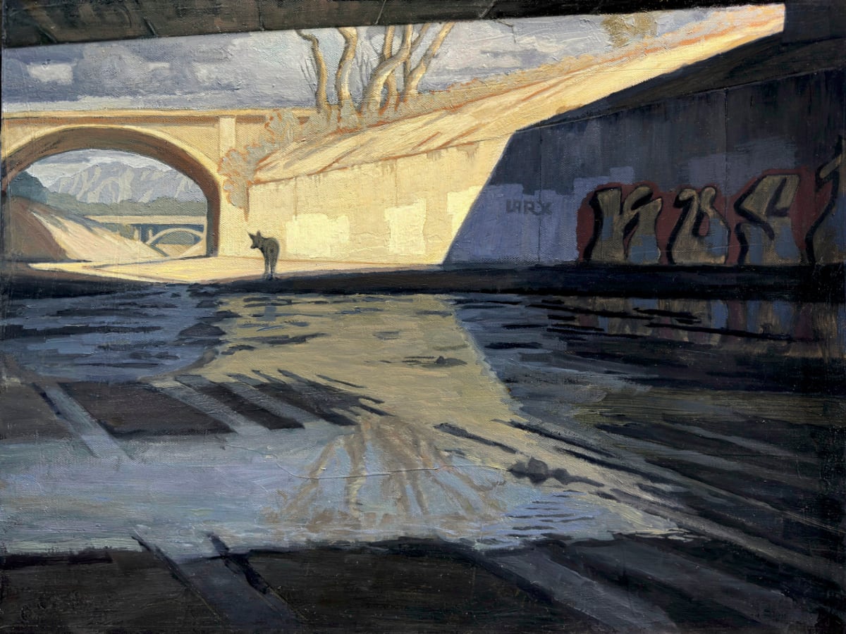 LA River Painting 82 Titled Visitors by John Kosta 