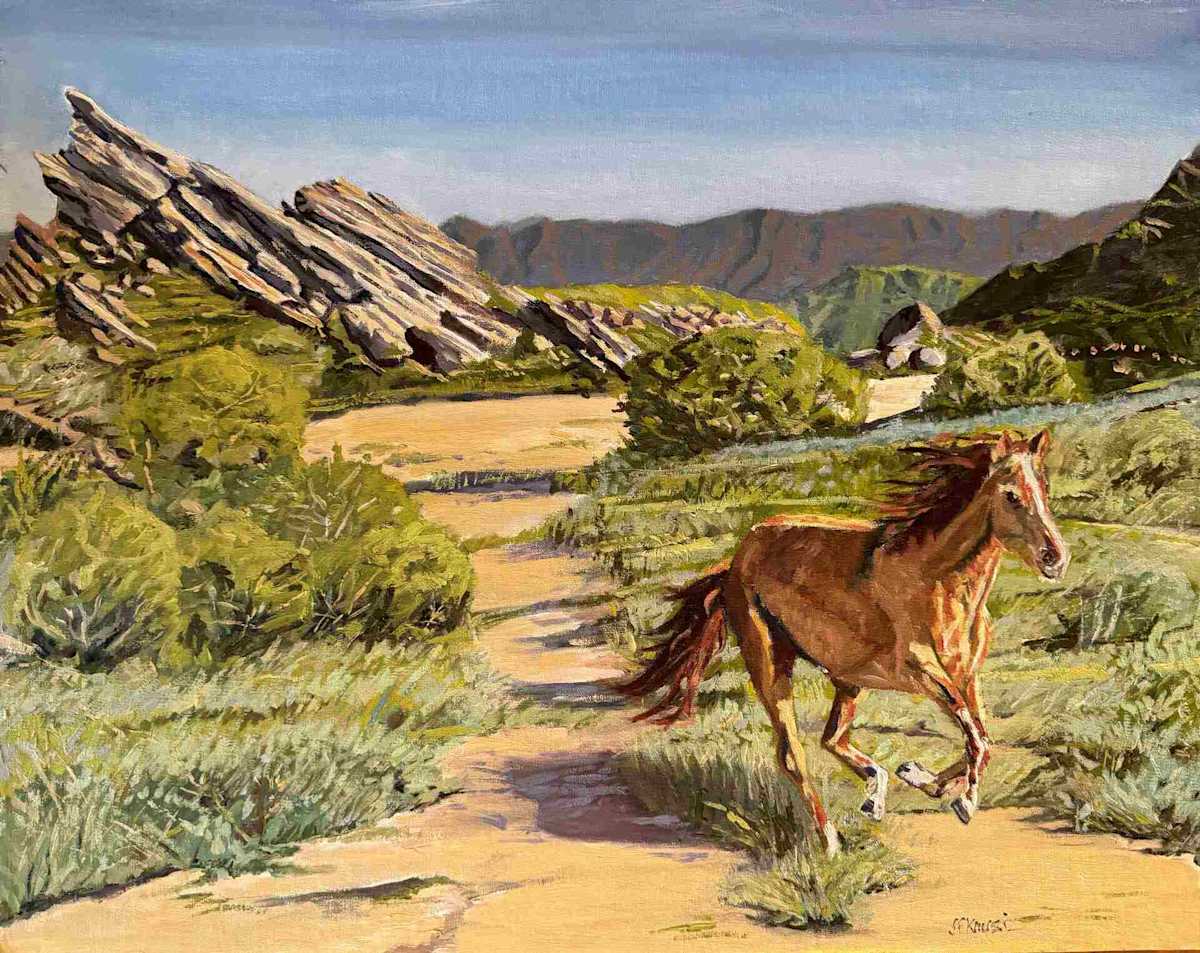 Spooked at Vasquez Rock by Janet Krusi, Image 1.