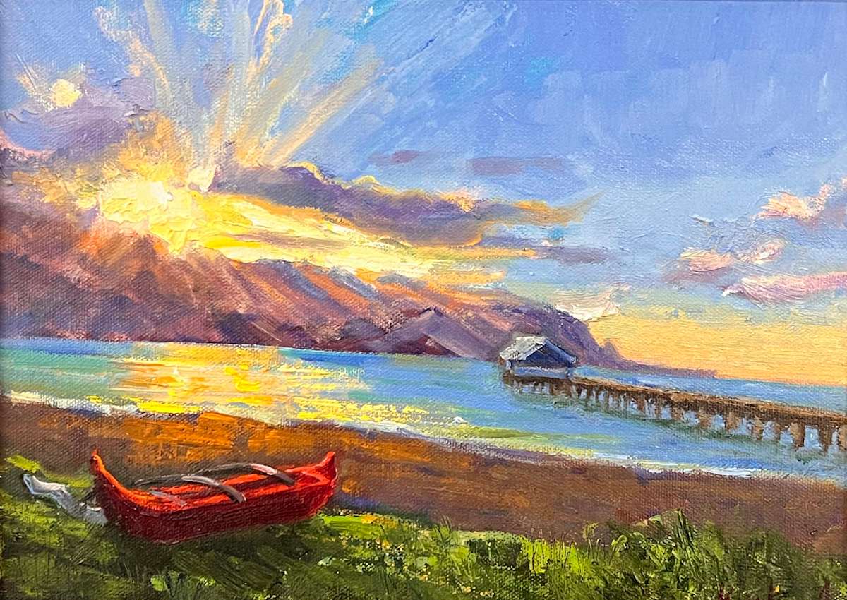 Crimson Canoe by Kyoko Ishigami, California Art League 