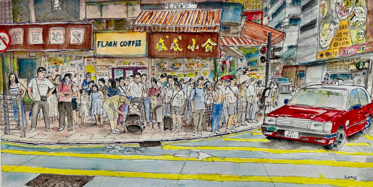 Mong Kok Street Corner, Hong Kong by David Lang 