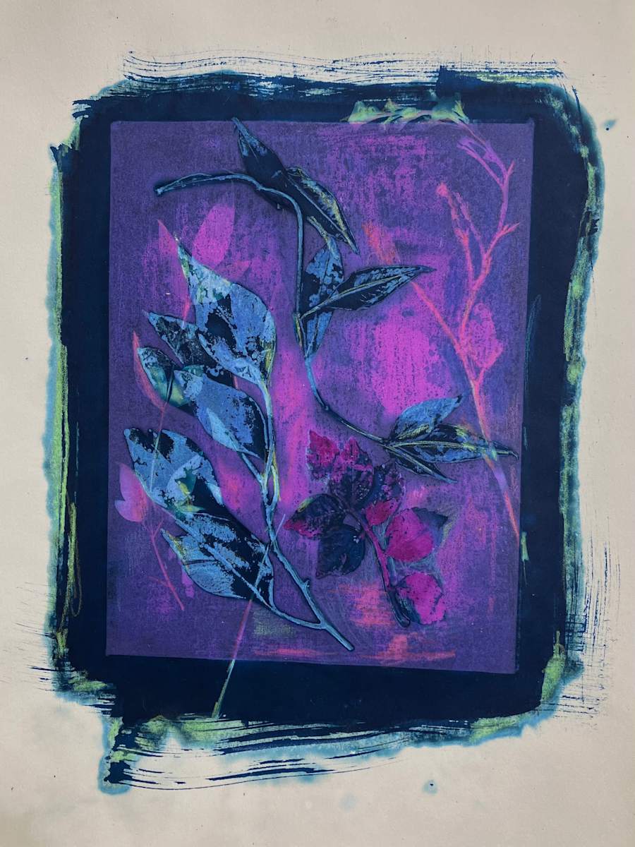 Pink Turquoise Blue by Rhonda Burton 