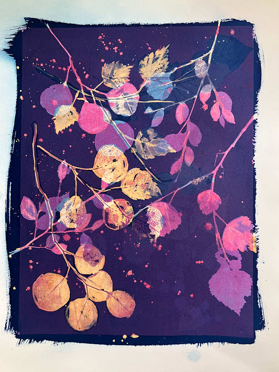 Pink Yellow and Blue 2 by Rhonda Burton 