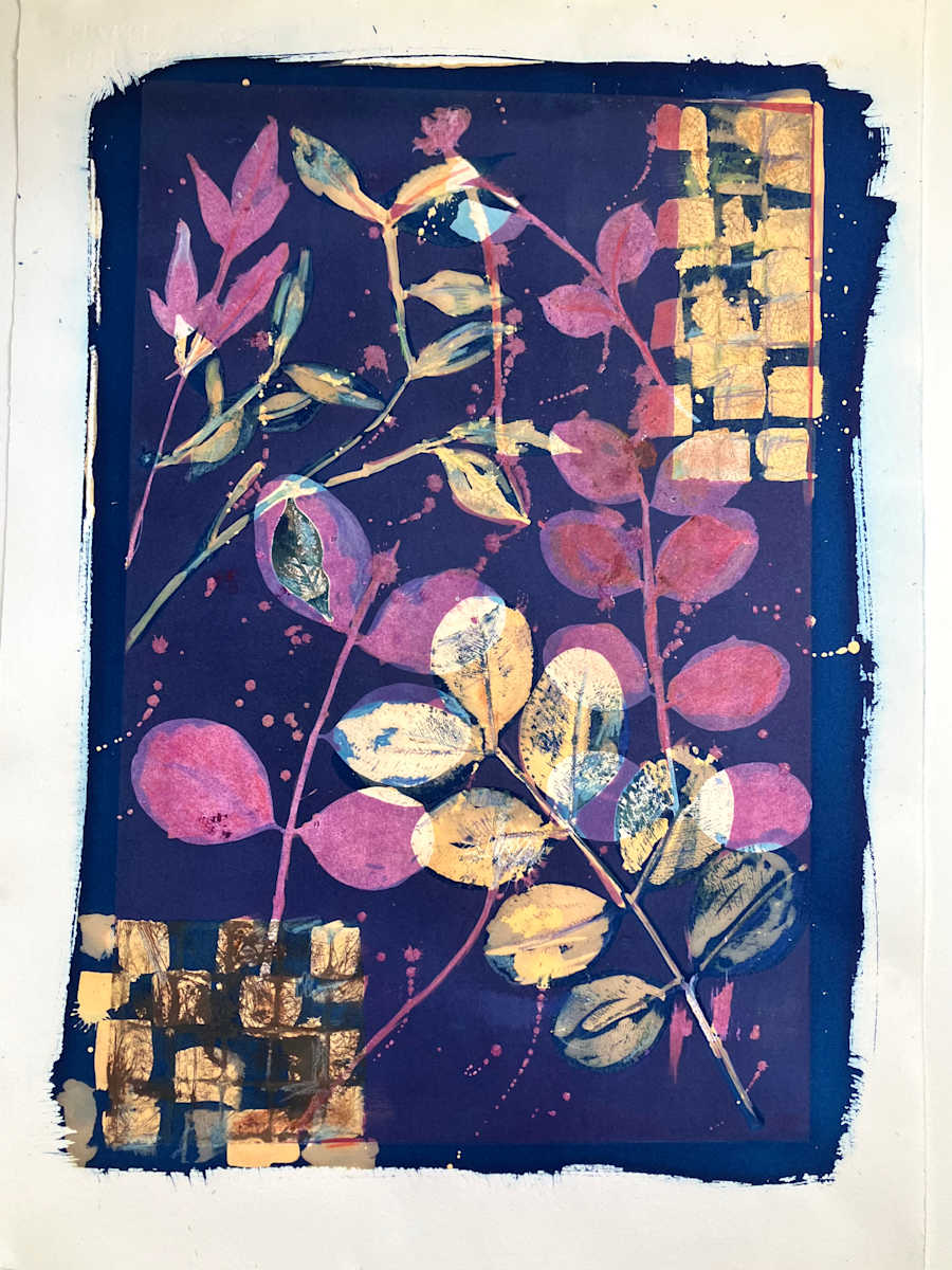Pink Yellow and Blue by Rhonda Burton 