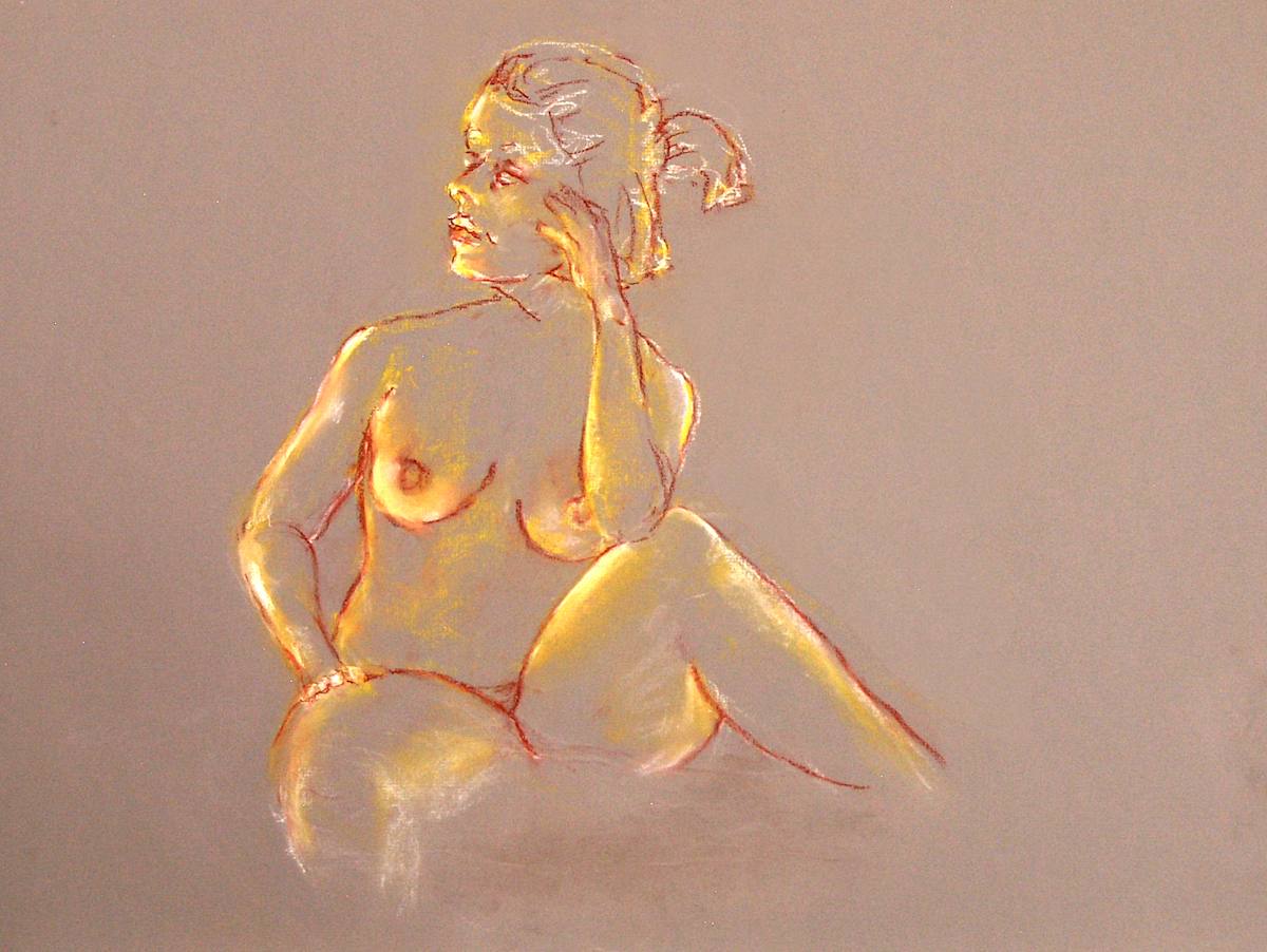 Figure in Pastel #12 by Kirk Campaña, Image 1.
