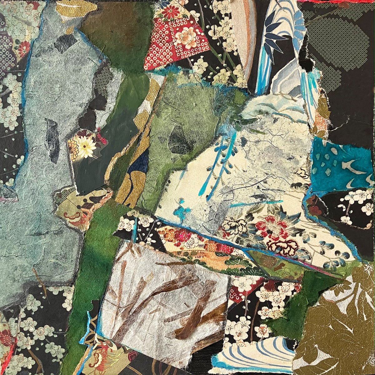 Green and Turquoise by Rhonda Burton, Image 1.