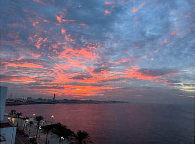 Winter Red Sunrise by Lee Cooper 