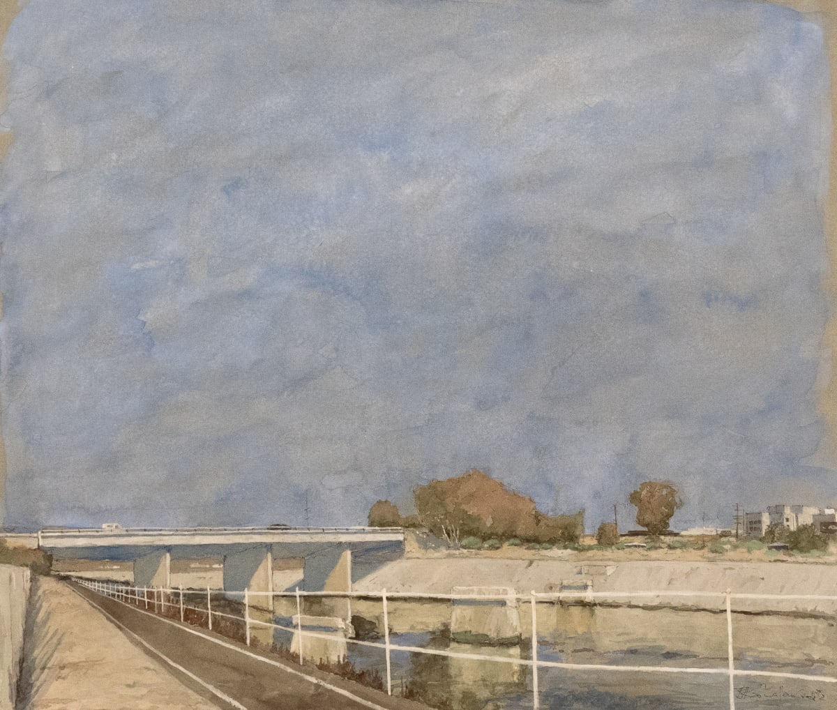 High Tide on Ballona Creek at Centinela No. 2, Day out of Days by Brian Reynolds 