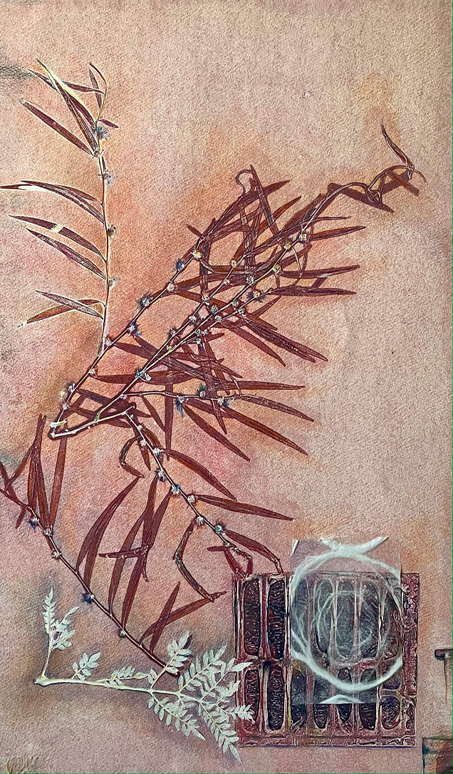 Rust Olive Leaves by Rhonda Burton 