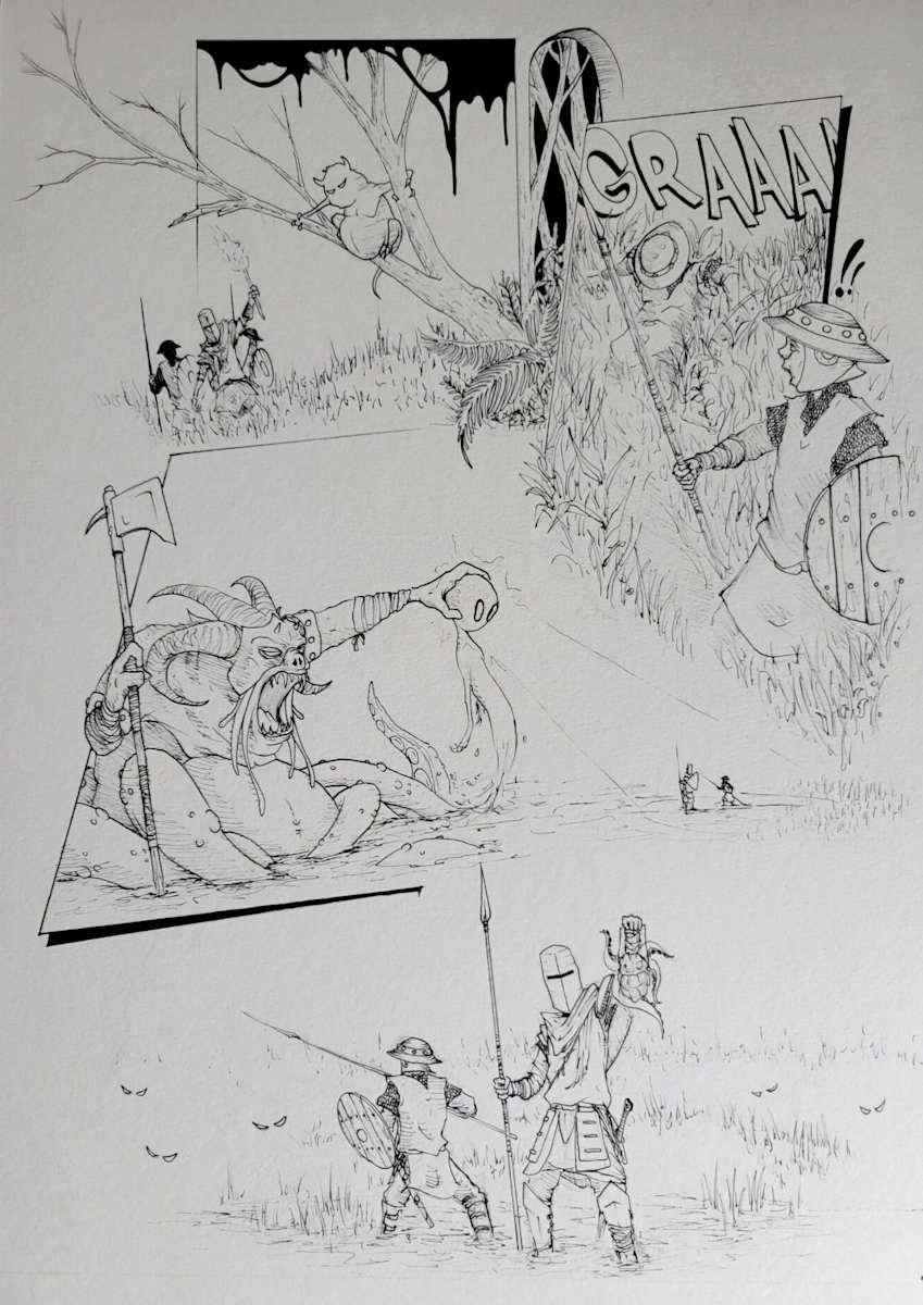 Eyes in the woods, unused page by Erik Thompson 