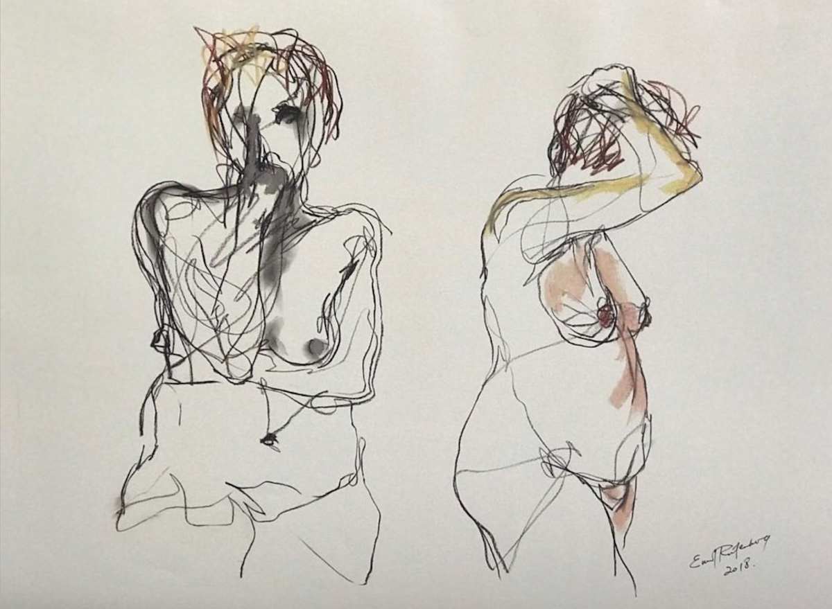 Non-dominant Hand Sketch by Emil Rutenberg 
