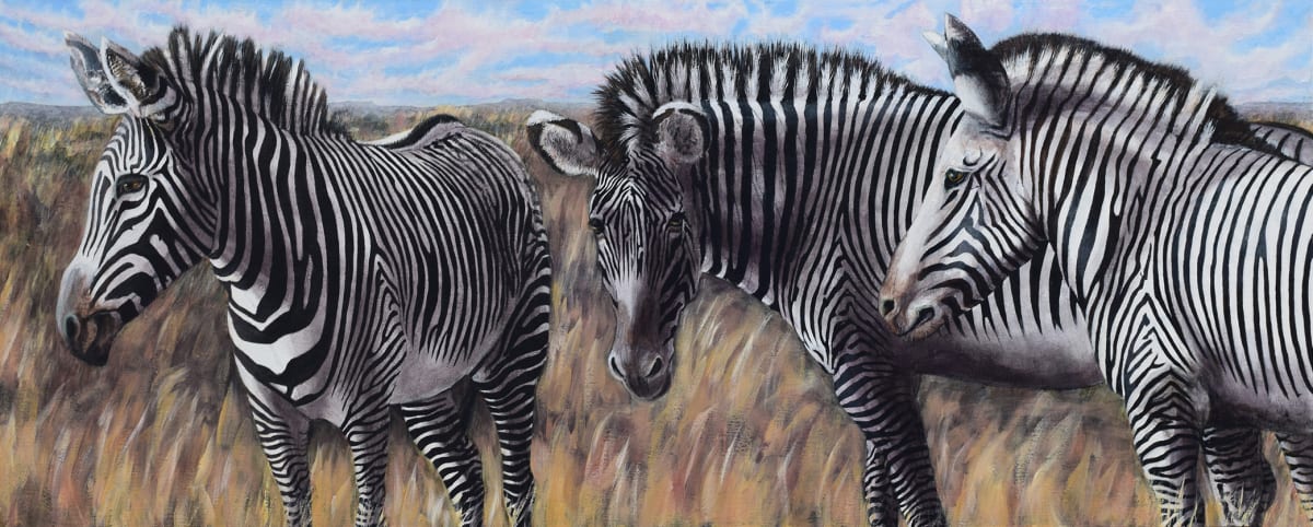 Three Zebras by Lynette K. Henderson 