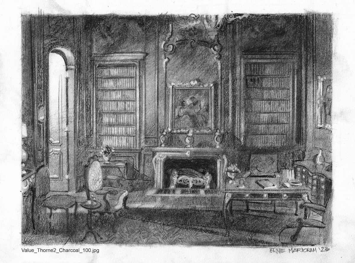 The Library by Ernie Marjoram 