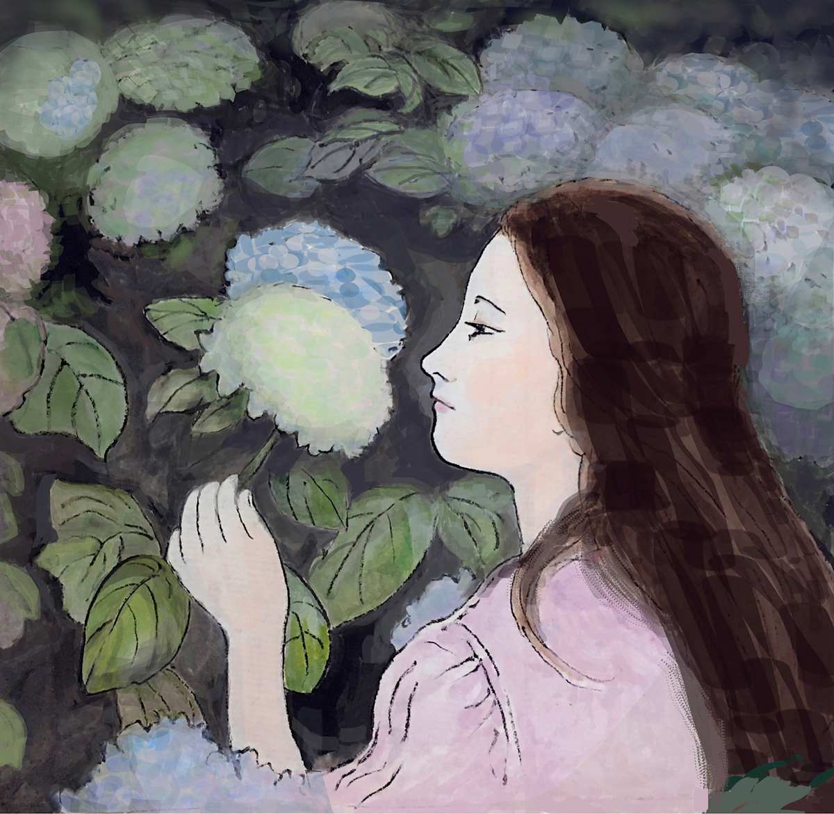 Young Girl in the Garden by Sunhee Joo 