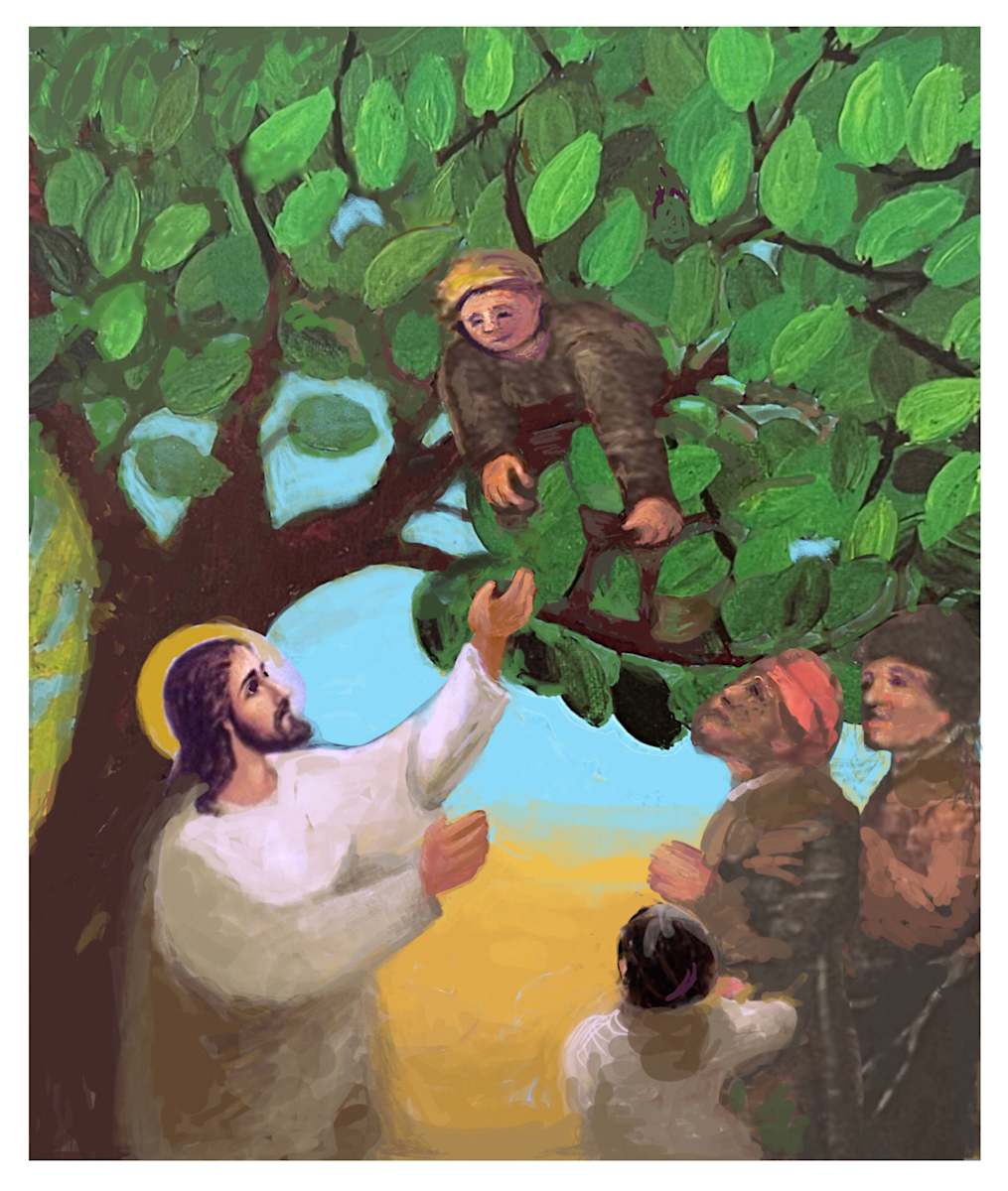 Jesus and Zacchaeus by Sunhee Joo 