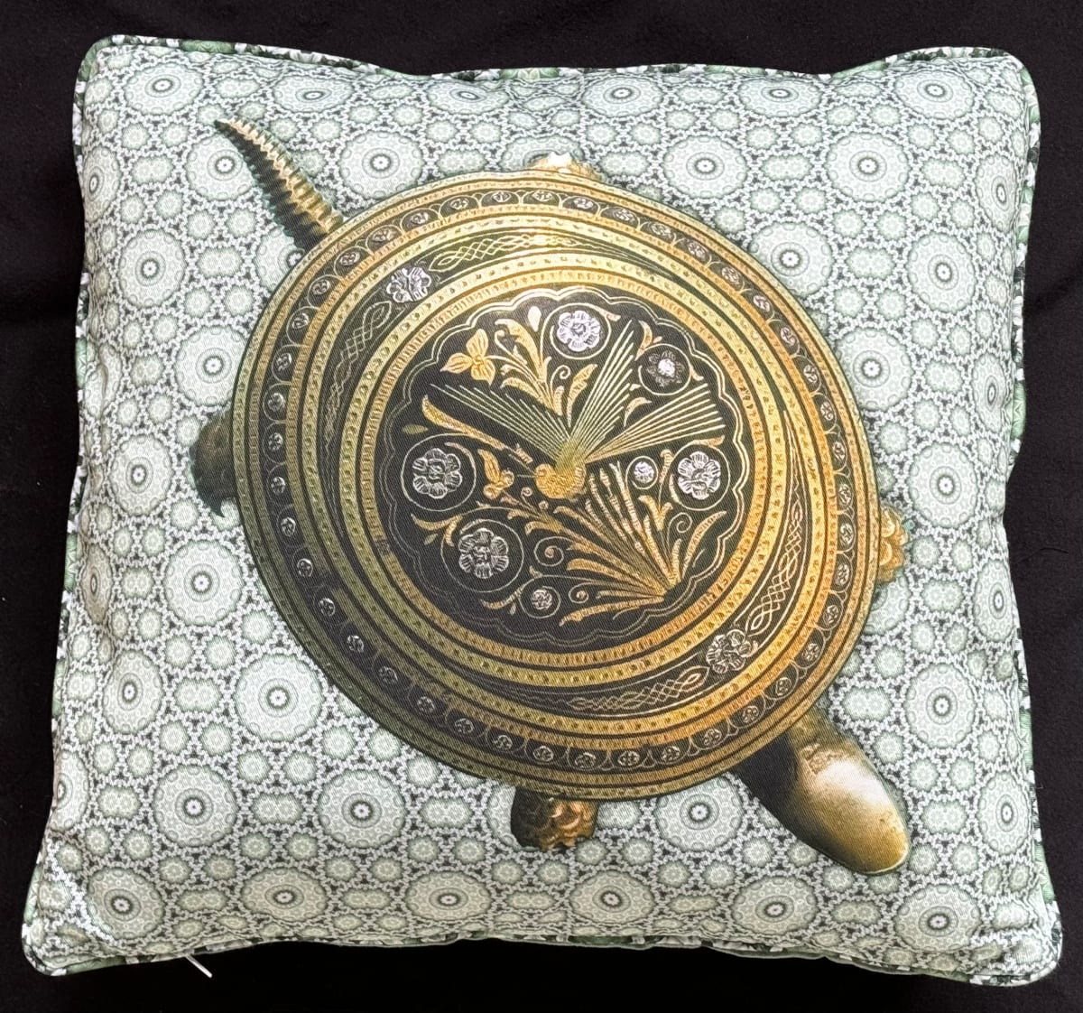 Turtle Pillow 1 - Square by Karen Hochman Brown 