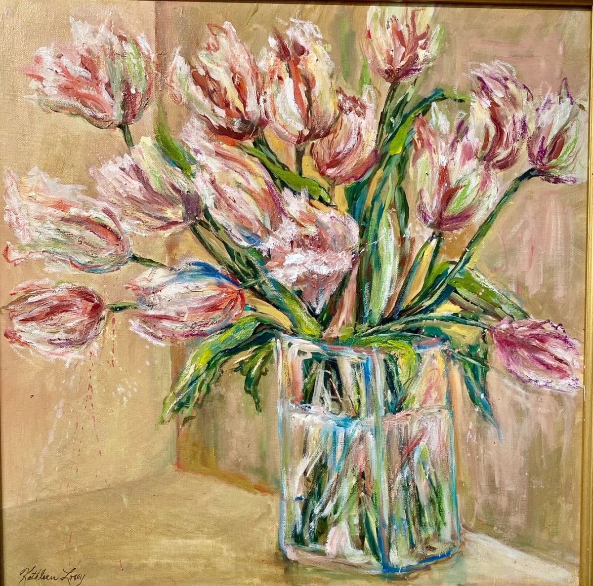 PEACHY TULIPS by Kathleen Losey 