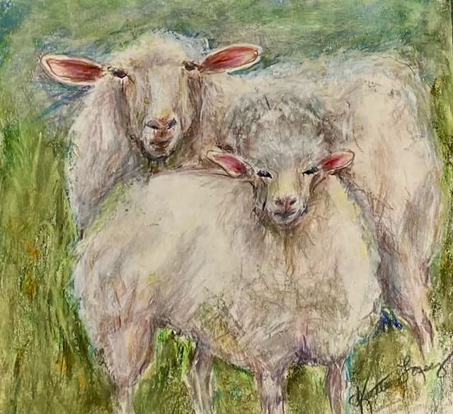 EWE AND LAMB by Kathleen Losey 