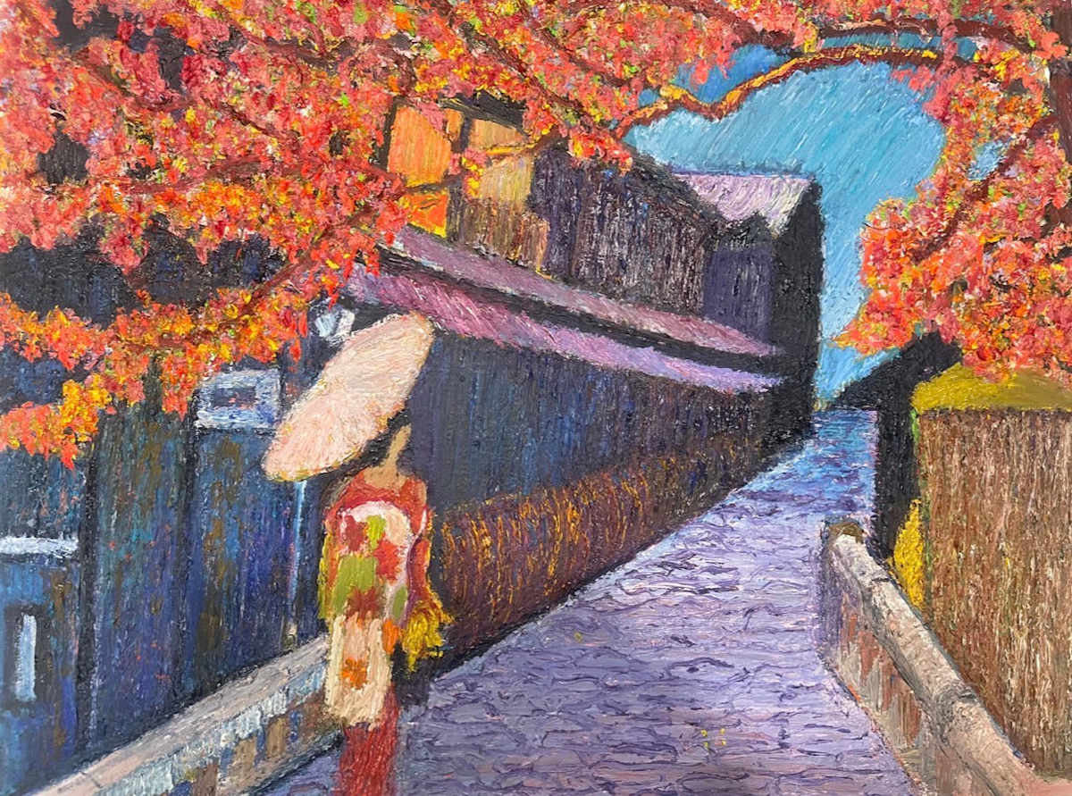 Geisha, Between Light and Shadow (Leanne Hergert) by Collymore Oil Painters Atelier, Image 1.