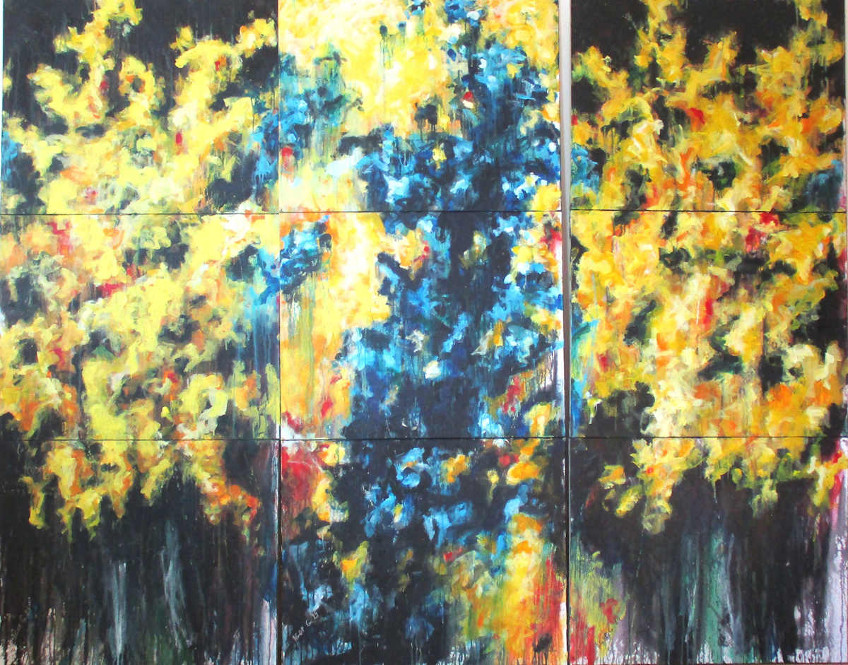 Awakening #123 triptych by Agop Gemdjian 