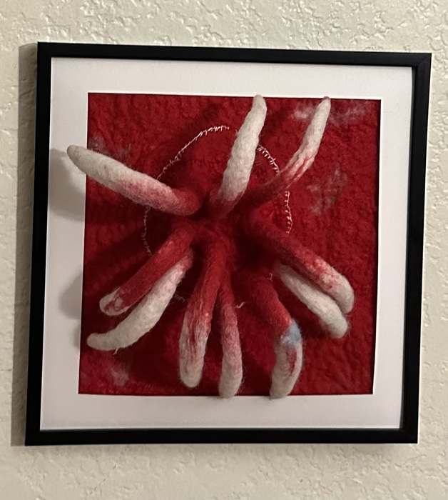 The Red Creature from planet Drion by Marianna Baker, Image 1.