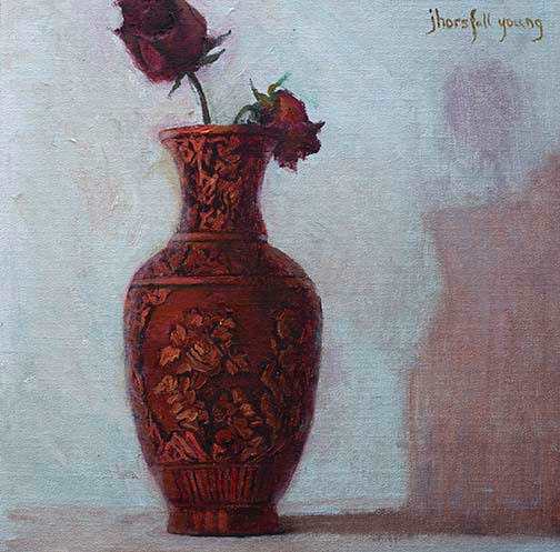 Urn and Roses by Joan Horsfall Young 
