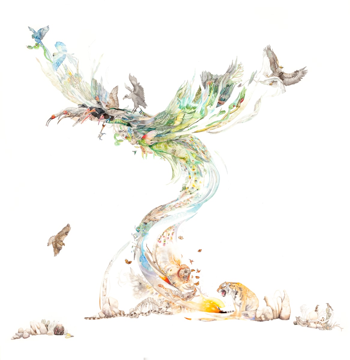 Rebirth by Laura Ball  Image: Rebirth was in my solo show "Keep" at the David B Smith Gallery in Denver, CO from October 16 to November 14, 2015. It was also included in Human/Nature at the Wienberg/Newton Gallery in Chicago, IL from January 14 to March 19, 2022. That show then travelled to the Harris Institute of Public Policy in Chicago for an additional year.