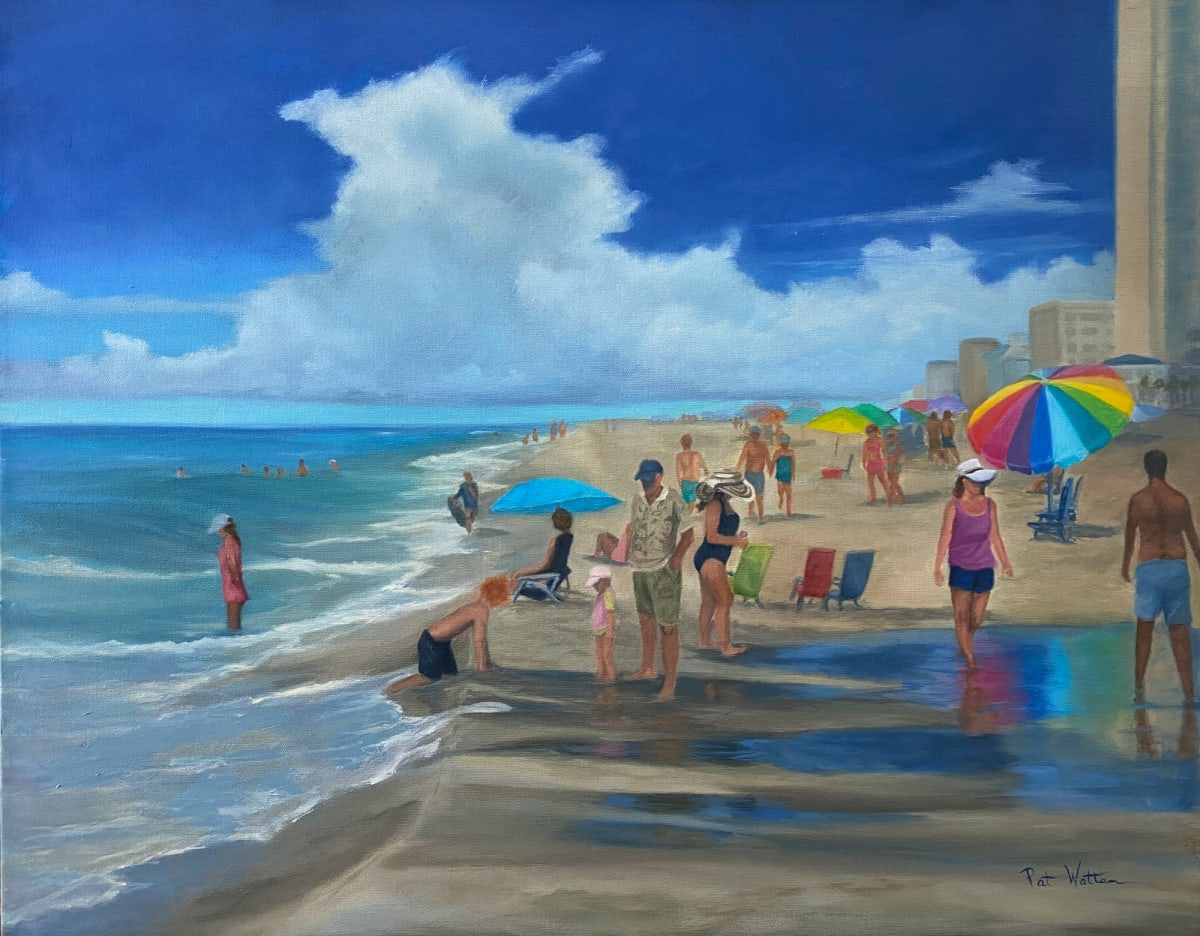 Sunny  Day at the Beach by Pat Wattam 