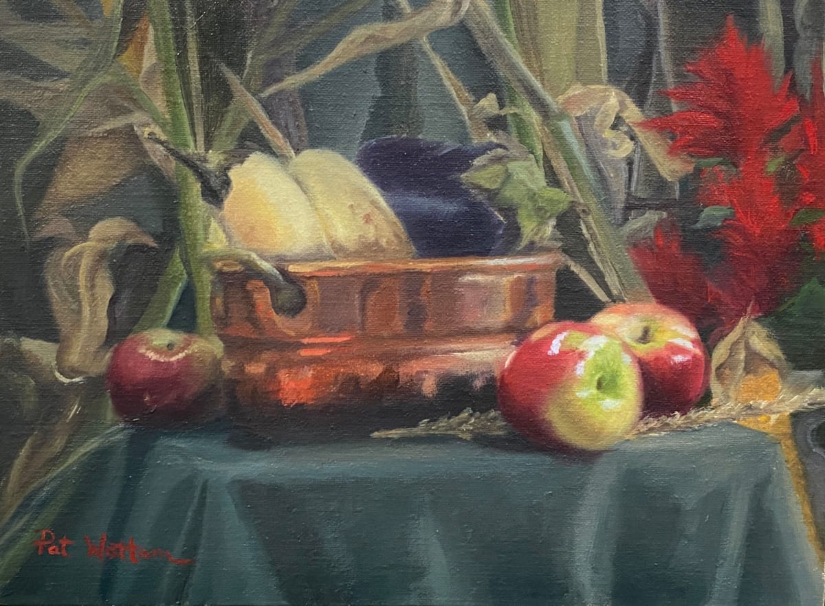 Copper with Apples by Pat Wattam 