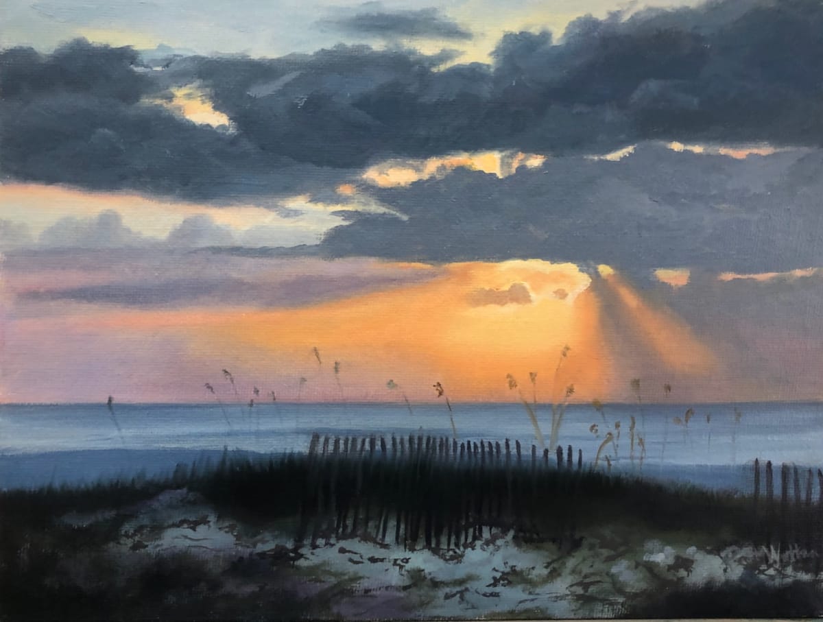 Sunrise on the Beach by Pat Wattam 