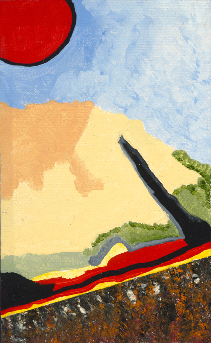 Landscape With Red Sun  ** by Angelo DeFilippo 