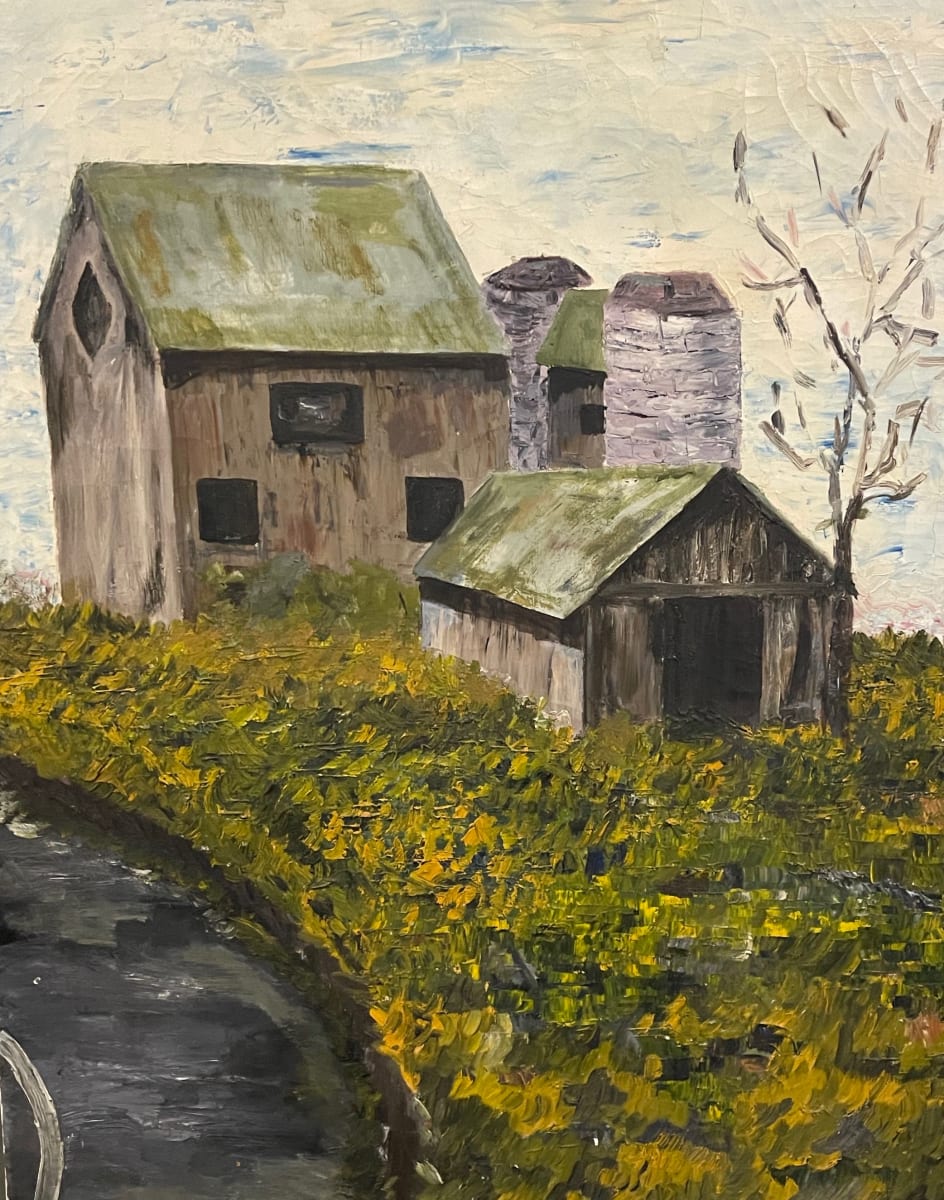 Barn With Silos by Angelo DeFilippo 