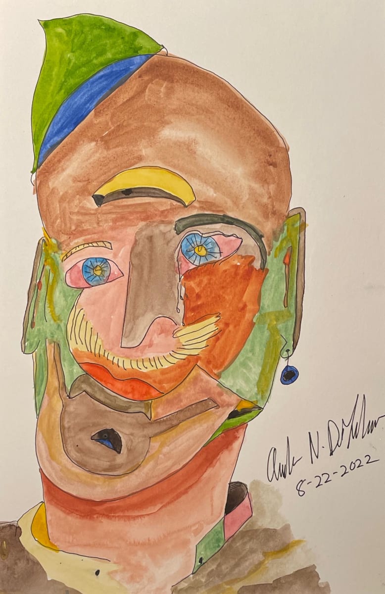 Man in a Green Beanie ** by Angelo DeFilippo 