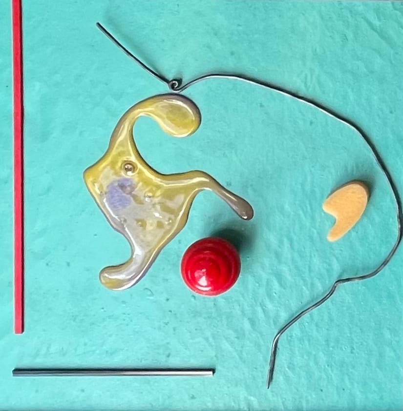 Red Knob on a Torquise Background  ** by Angelo DeFilippo 