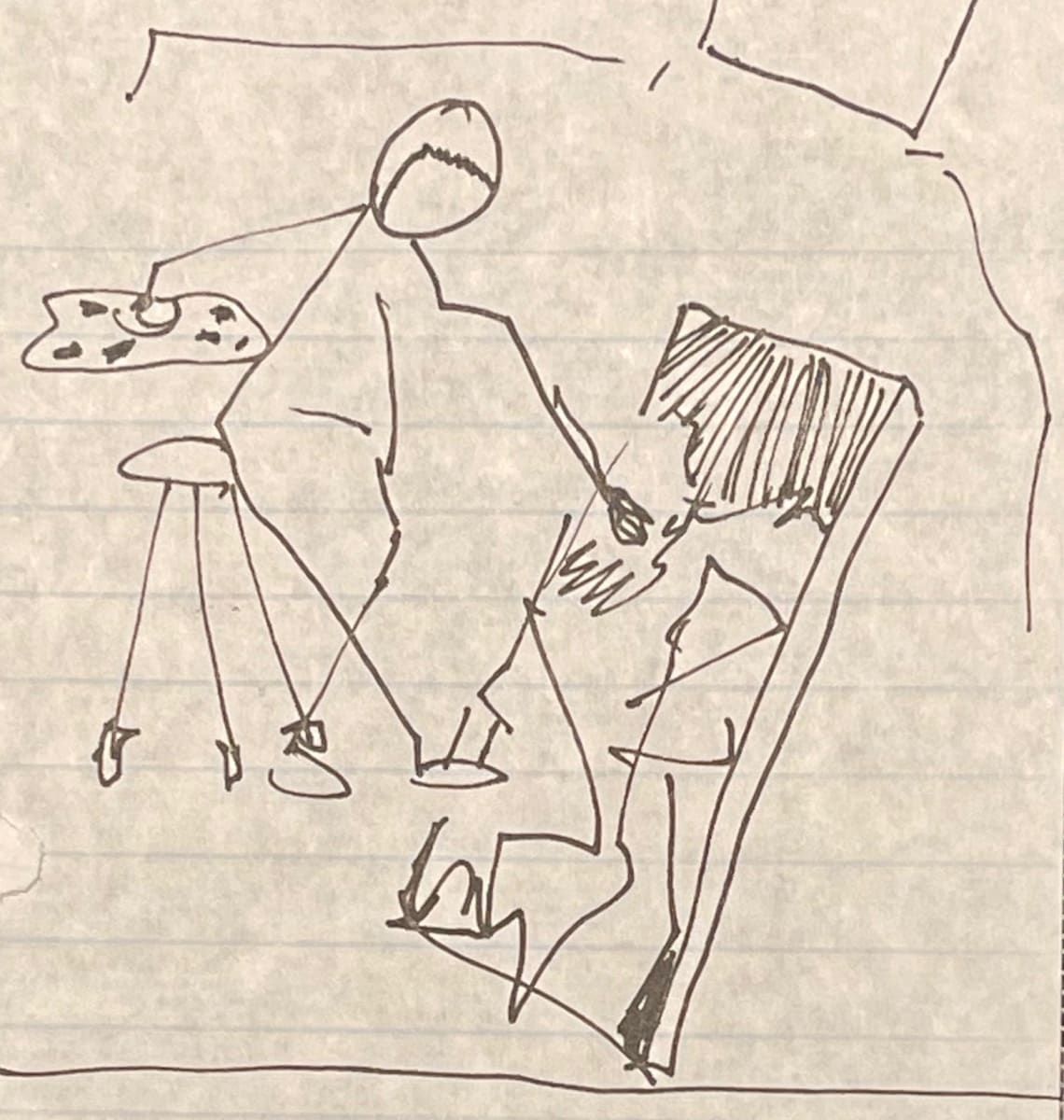 Seated Artist at Work ** by Angelo DeFilippo 